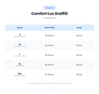 Storleksguide - Comfort Lux Graffiti