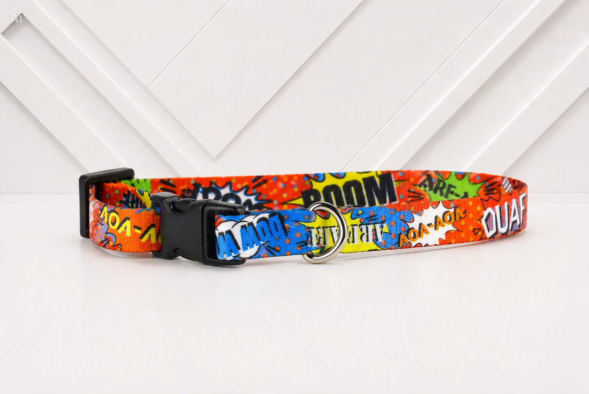 Graffiti Halsband Röd – halsband med plastspänne från Vareli.se