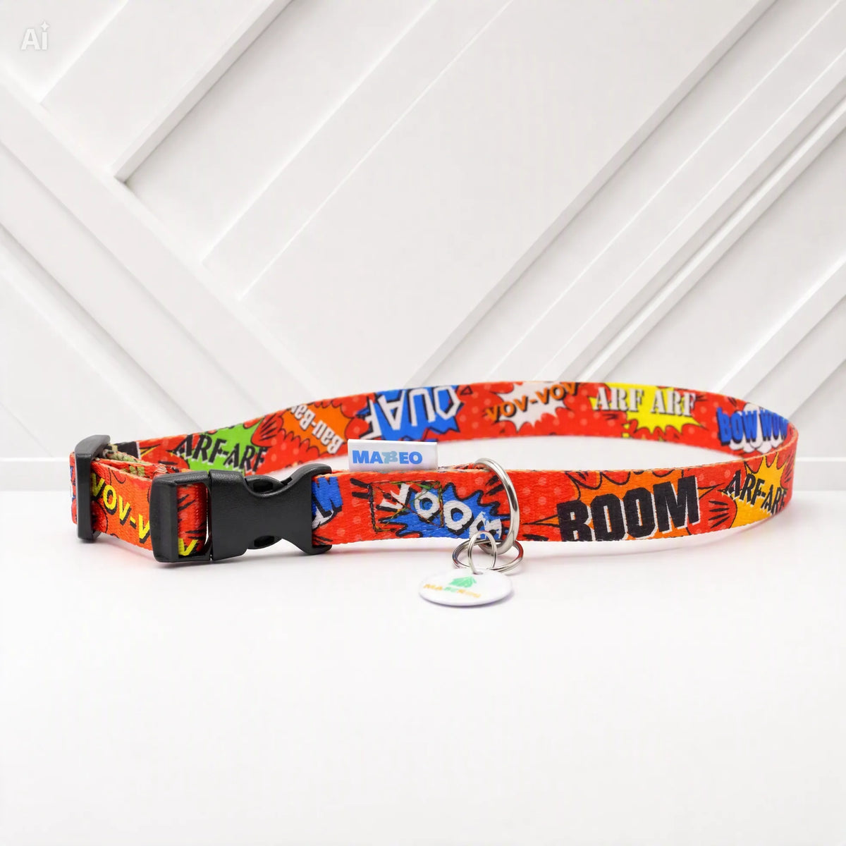 Graffiti Halsband Röd – halsband med plastspänne från Vareli.se