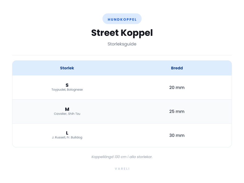 Storleksguide - Street Koppel