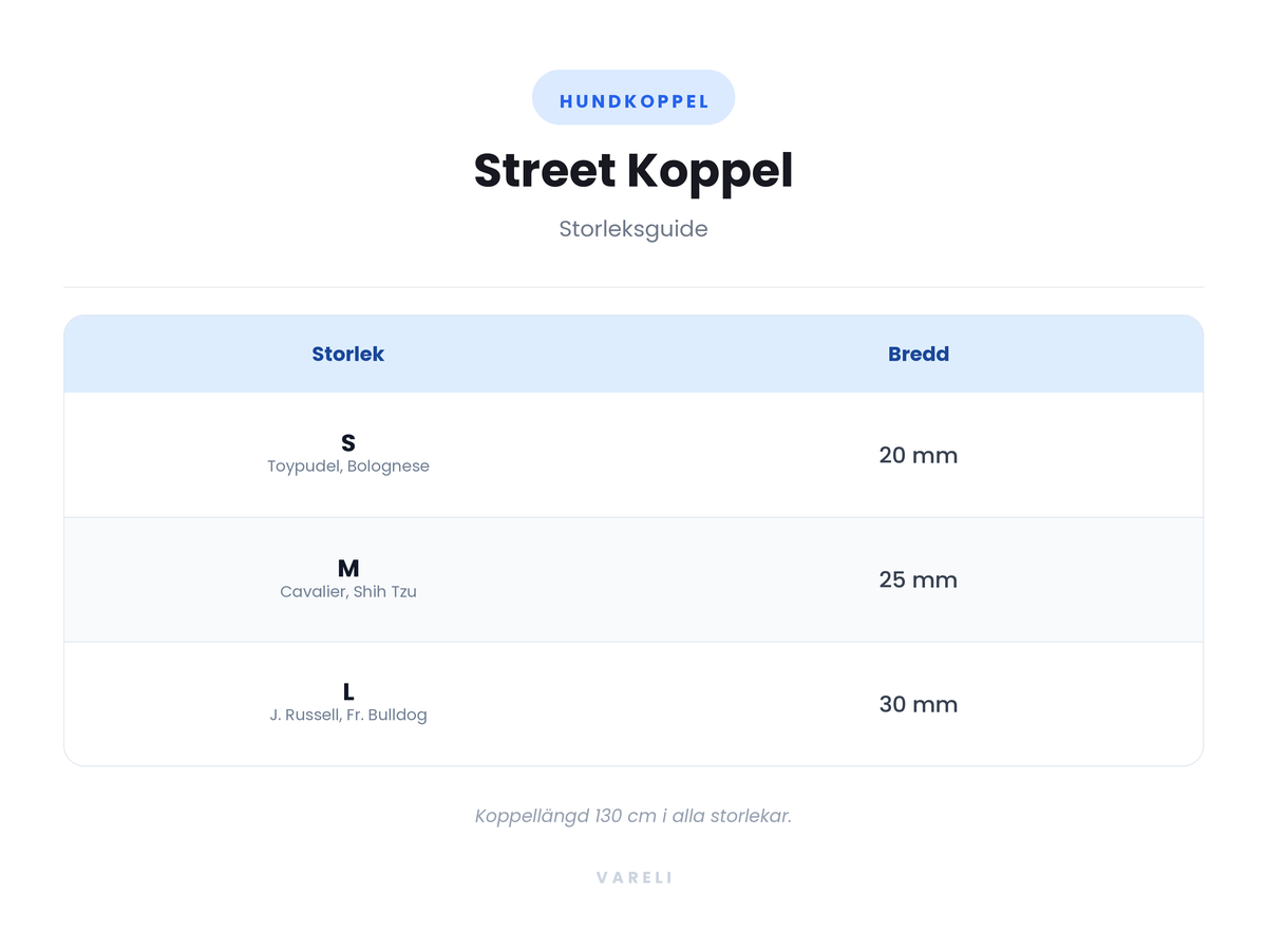 Storleksguide - Street Koppel